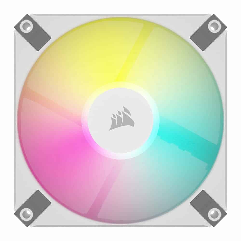 (image for) Corsair iCUE AF120 RGB SLIM White 120mm 2 Fan + Lighting Node CORE Pack